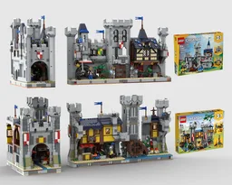 Medieval Book Nook Alternate Builds Bundle - 31120 and 31168 Medieval Castle