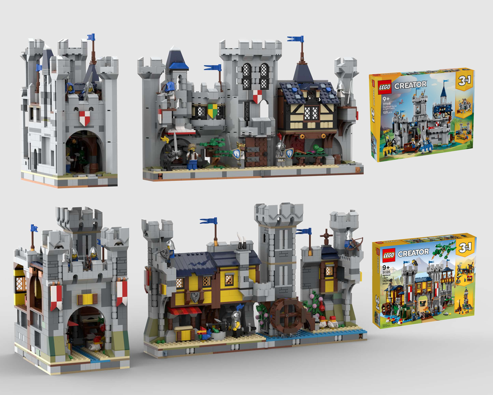 Lego Medieval Book Nook Alternate Builds Bundle - 31120 and 31168 Medieval Castle