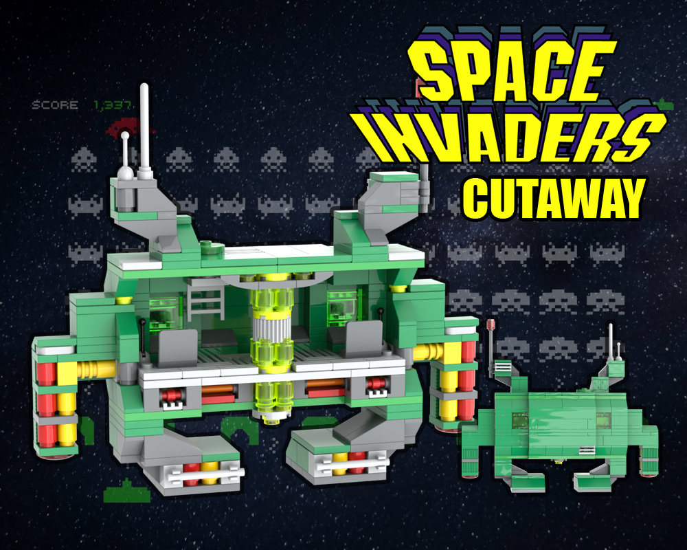 Lego Space Invaders Cutaway
