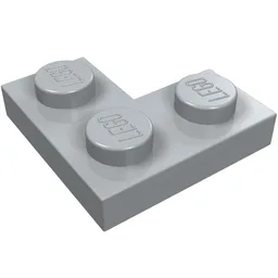 Plate 2 x 2 Corner / Light Bluish Gray