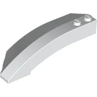 Brick Wedged, Curved 8 x 3 x 2 Open Right / White
