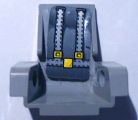Lego Technic Seat 3 x 2 Base with Cushions and Seat Belts with Yellow Buckles Pattern (Sticker) - Sets 8445 / 8446