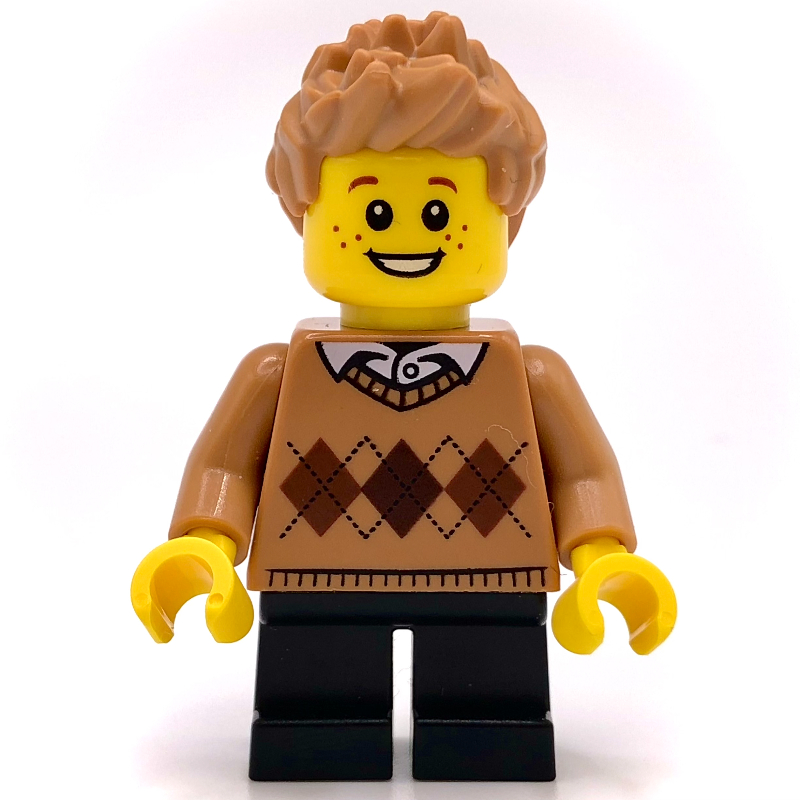 Lego Kid - Medium Nougat Sweater, Black Legs, Medium Nougat Hair