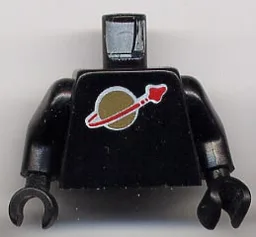 Torso with Classic Space Logo Pattern / Black Arms / Black Hands
