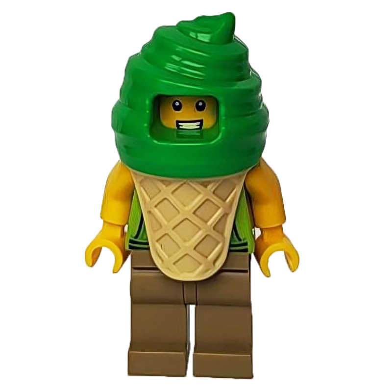 Lego Ice Cream Vendor, Bright Green Ice Cream Suit