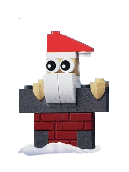Lego Santa In A Chimney