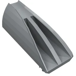 Fairing 1 x 4 Side Flaring Intake with Two Pins / Pearl Light Gray