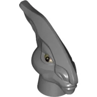 Minifig Head Special, Coleman Trebor Print / Dark Bluish Gray