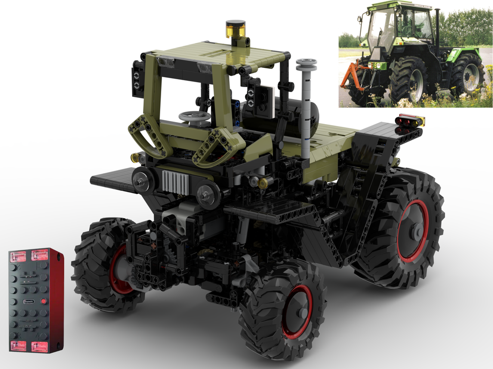 Lego Deutz-Fahr Intrac 6 Tractor with Three-Speed Gearbox