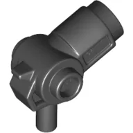 Weapon Gun / Blaster with Hollow Studs on Sides and Inside Axle Holder / Black