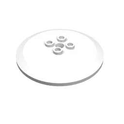 Dish 6 x 6 Inverted (Radar) with Hollow Studs / White