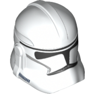 Lego Helmet Clone Trooper Phase 2, Closed Front, Episode 3 Print / White