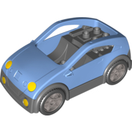 Lego Duplo Car Coupe with Dark Gray Base, and Headlights / Medium Blue