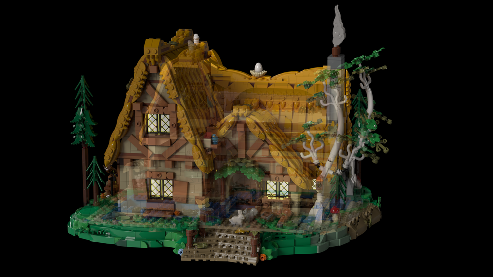 Lego Snow White Cottage (BASE & CLOSE BACK UPGRADE)