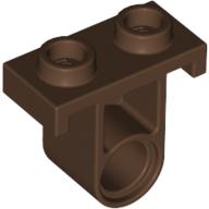 Lego Technic Pin Connector Plate with One Hole (Single on Bottom) / Brown