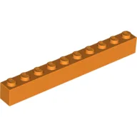 Brick 1 x 10 / Orange