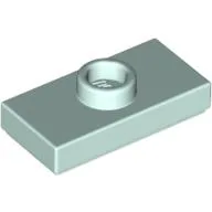 Plate Special 1 x 2 with 1 Stud with Groove (Jumper) / Light Aqua