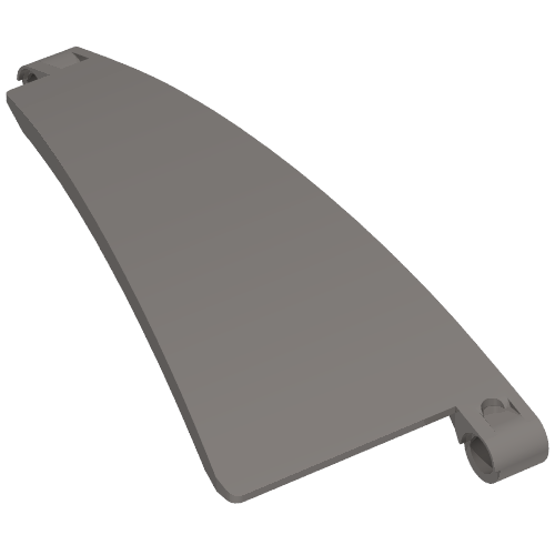 Lego Technic Panel Curved 5 x 13 x 2 Tapered, Left #50 / Dark Bluish Gray