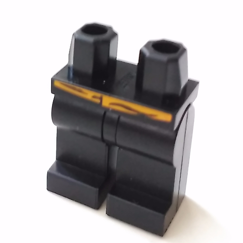 Lego Hips and Black Legs with Bottom of Batman Tiger Stripes Tuxedo Jacket Print / Black