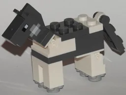 Minecraft Horse, Dark Bluish Gray - Brick Built
