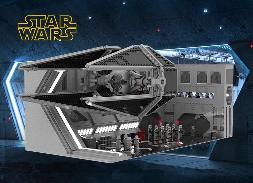 Lego SW Imperial Hangar (Rogue One/Death Star) Imperial interceptor included