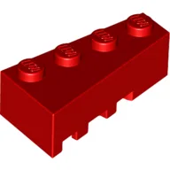 Brick Wedged, Angled 4 x 2 Right / Red