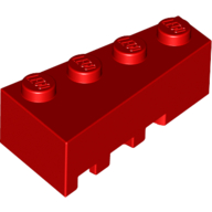 Lego Brick Wedged, Angled 4 x 2 Right / Red