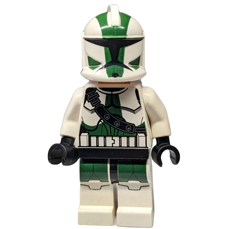 Lego Clone Commander Gree, 41st Elite Corps Armor, Dark Green Markings (3626b Head)