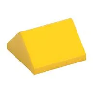 Brick Sloped 45° 2 x 2 Double / Yellow