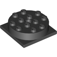 Lego Turntable 4 x 4 Square Base with Top, Complete Assembly / Black