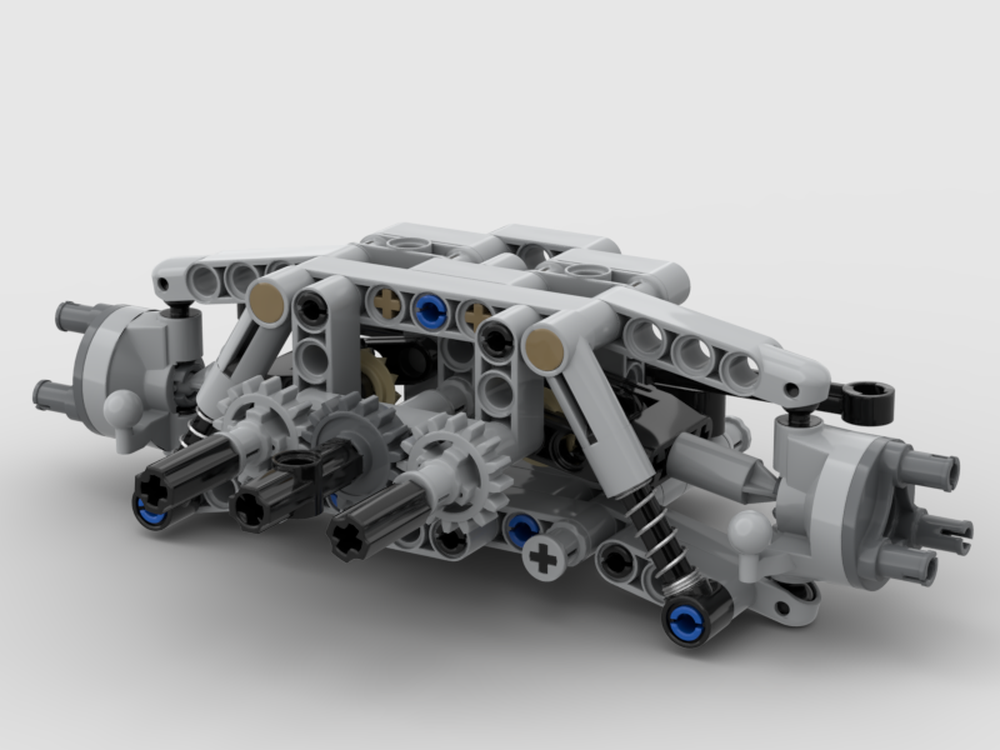 Lego Front Axle with suspension, steering and driving