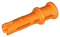 Technic Pin Long with Friction Ridges Lengthwise and Stop Bush [3 Lateral Holes, Big Pin Hole] / Orange