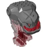 Body Rock Monster Large with Dark Bluish Gray Top Pattern / Trans-Red
