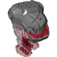 Lego Body Rock Monster Large with Dark Bluish Gray Top Pattern / Trans-Red