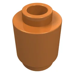 Brick Round 1 x 1 Open Stud / Medium Nougat