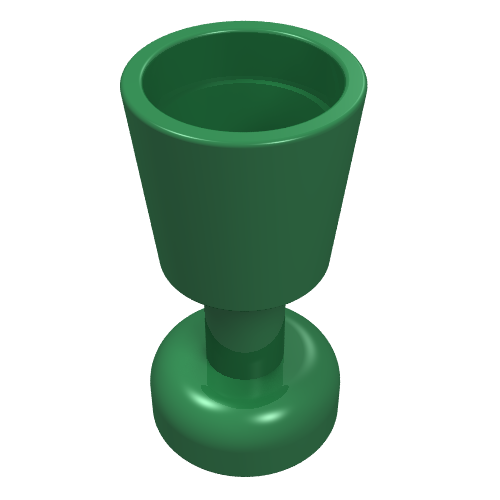 Lego Equipment Goblet / Glass / Green