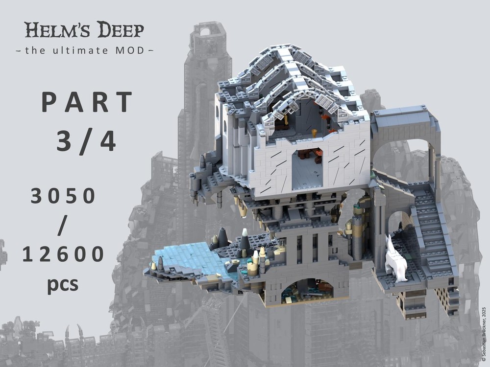 Lego Helm's Deep - the ultimate MOD - P A R T 3 / 4 - Great Hall / Glittering Caves module