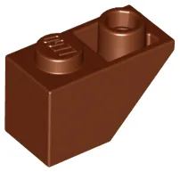 Brick Sloped Inverted 45° 2 x 1 / Reddish Brown