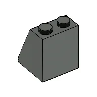 Brick Sloped 65° 2 x 2 x 2 Smooth without Bottom Tube / Dark Gray