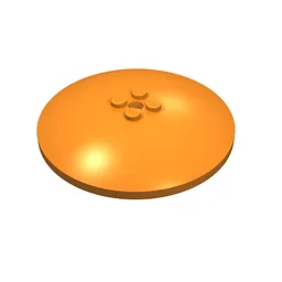 Dish 8 x 8 Inverted [Radar], Solid Studs, Rounded Anti-stud Underside / Orange