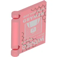 Book Cover with Wanted Poster Print / Trans-Red