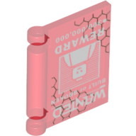 Lego Book Cover with Wanted Poster Print / Trans-Red