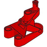 Lego Large Figure Foot, 3 x 4 1/2 x 2 1/3 with Technic Pin Connector / Red