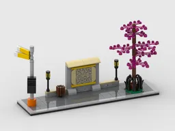 Modular Corner Bus Stop #2 + City Map| Turn every modular model into a corner