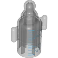 Duplo Baby Bottle with Baby Elephants and Scale Lines Print / Trans-Clear