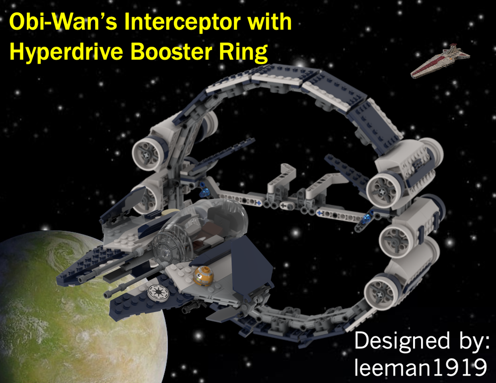 Lego Obi-Wan's Interceptor with Hyperdrive Booster Ring