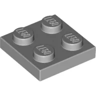 Plate 2 x 2 / Light Bluish Gray
