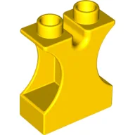 Duplo Brick 1 x 2 x 2 with Side Cutouts and Channel in Top / Yellow