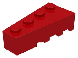 Brick Wedged, Angled 4 x 2 Left / Red