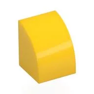 Brick Curved 1 x 1 / Yellow